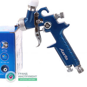 Краскопульт для фарбування авто HVLP форс. 0.8 мм бачок 125мл верх. пласт. AUARITA H-2000P-0.8, фото 3