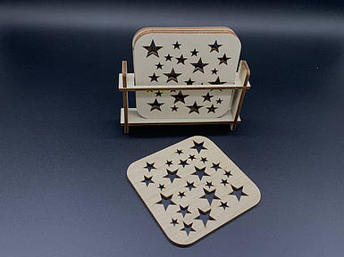 Комплект підставок під гаряче. Зірочки. 10х10см