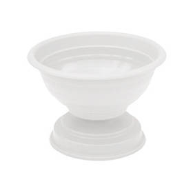 Кашпо підлгове на ніжці Консенсус БІЛИЙ миса  D300мм 4.5л