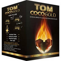 Уголь для кальяна Tom Coco Gold 1 кг (кокосовый, 72 кубика) без упаковки