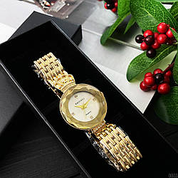 Жіночий золотий металевий годинник Baosali, жиночий мітлавий годинник