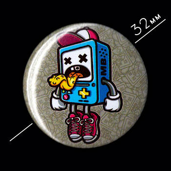 "БіМО хіпстер (Час пригод)" значок круглий на булавці Ø32 мм