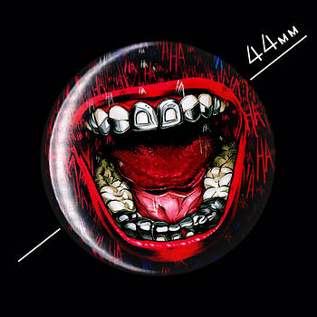 "Зуби Джокера" значок круглий на булавці Ø44 мм