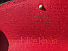 Стильний портмоне луї вітон, Жіночий гаманець Louis Vuitton Коричневий з кнопкою Червоний/Висока Якість/Копія, фото 6