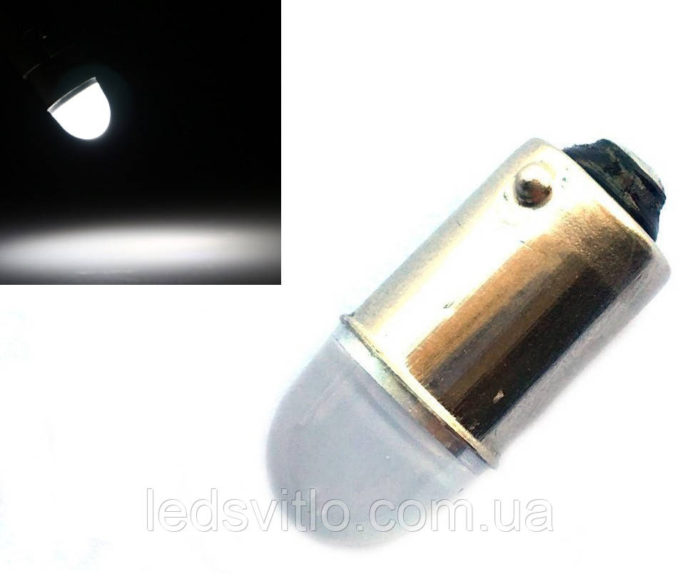 Автомобільна LED лампа BA9S T4w 12V 2smd 2835 світлодіодна, білий колір світла