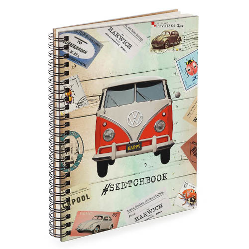 Блокнот Sketchbook (прямоуг.) Happy Bus подарунок