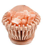 Гималайская розовая соль Корзина прямая 4,5 кг для бани и сауны