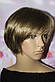 Перука штучні волосся моноволокно коротка стрижка з чубком попелясто русявий, фото 5