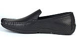 Мокасини шкіряні літні перфорація чорні чоловіче взуття великих розмірів Rosso Avangard BS M4 PerfBlack, фото 2