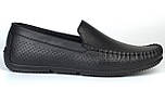 Мокасини шкіряні літні перфорація чорні чоловіче взуття великих розмірів Rosso Avangard BS M4 PerfBlack, фото 3