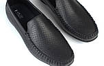 Мокасини шкіряні літні перфорація чорні чоловіче взуття великих розмірів Rosso Avangard BS M4 PerfBlack, фото 7
