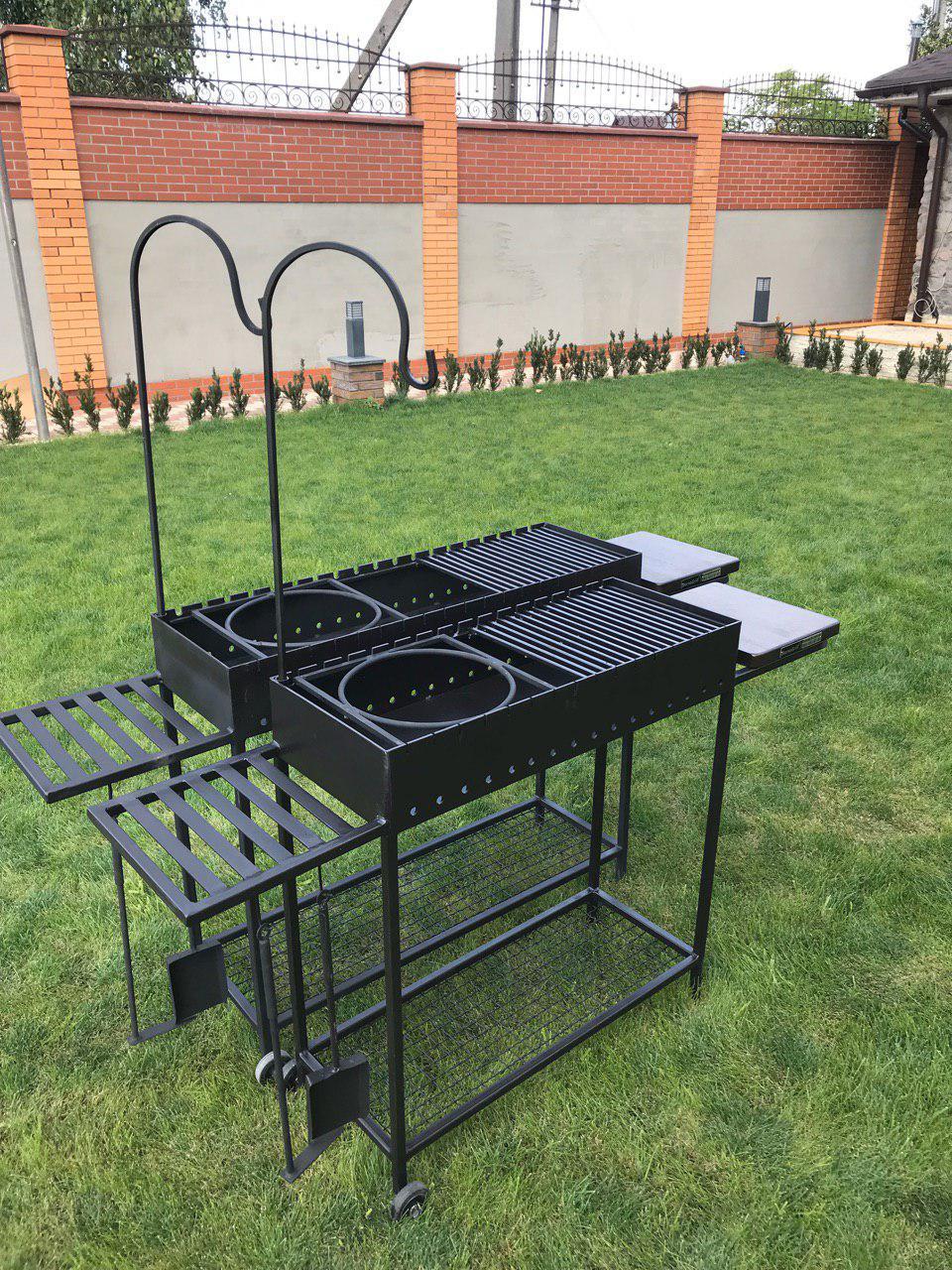 Мангал стаціонарний Bona Grill Стандарт 800 мм зі столиками
