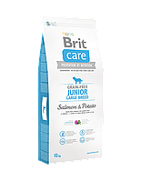 Brit Care Grain-free Junior Large Breed Salmon & Potato беззерновой корм для щенков крупных пород, 12 кг