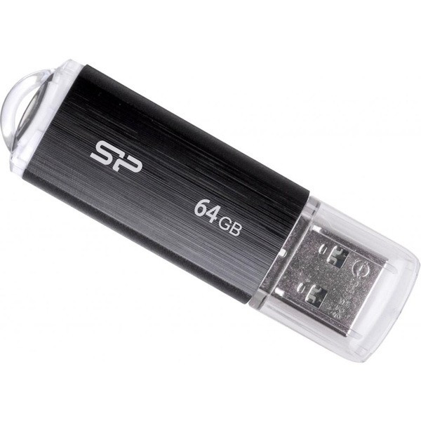 USB флешка Silicon Power U02 64GB USB 2.0 Black (SP064GBUF2U02V1K)