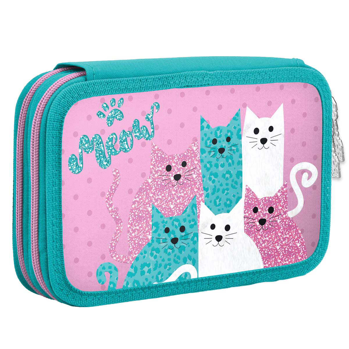 Пенал твердий подвійний 1Вересня НР-01 "I am a cat"