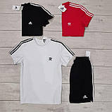 Спортивний літній чоловічий комплект футболка шорти бавовна білий весна літо Київ, фото 2