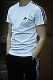 Спортивний літній чоловічий комплект футболка шорти бавовна білий весна літо Київ, фото 4