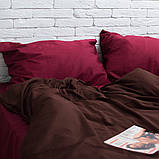Комплект постільної білизни 2 спальний Сатин Люкс (SE008) Євро-подушки, фото 2