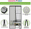 Дверна антимоскітна штора на магнітах Magic Mesh, фото 7