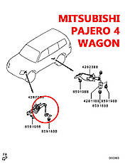 Датчик положення кузова Mitsubishi Pajero Wagon передній 8651A064 датчик висоти, рівня коректора фар (AFS), фото 5