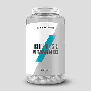 Лактобактерії ацидофільні + Вітамін D3 Myprotein Acidophilus & Vitamin D3 90 капс.