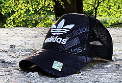 Бейсболка кепка із сіткою Adidas чорна