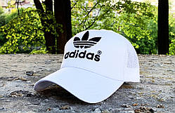 Бейсболка кепка із сіткою Adidas біла