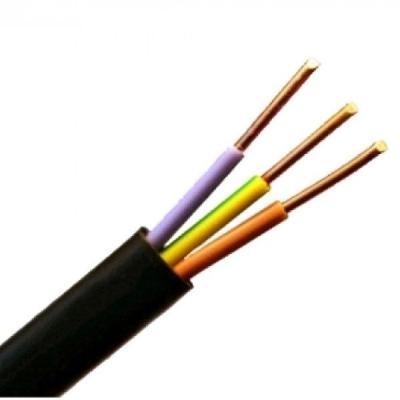 Кабель силовий ЗЗКМ 3х1.5 кв.мм негорючий, плоский, 100м (ВВГнг-П 3x1,5 ECG / 707234), фото 1