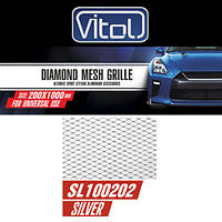 Решітка декоративна VITOL 100*20 см silver No2 (SL100202)