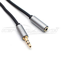 Аудио кабель удлинитель AUX 3.5 mm jack (высокое качество), 3 м