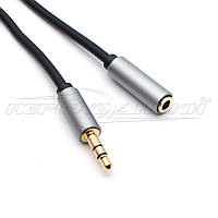 Аудио кабель удлинитель AUX 3.5 mm jack (высокое качество), 1.8 м