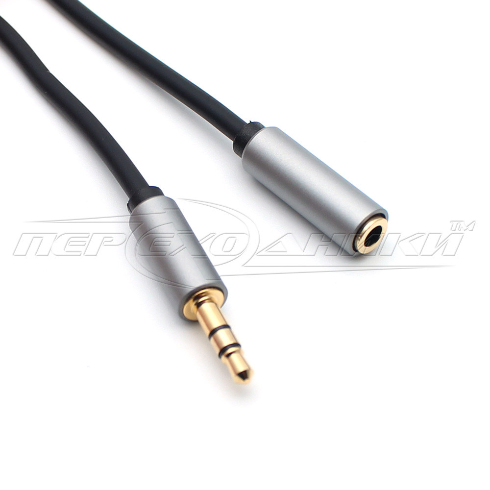 Аудіо кабель подовжувач AUX 3.5 mm jack (висока якість) 1 м