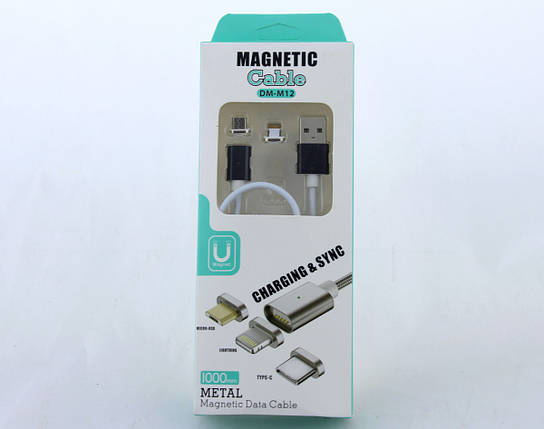 Шнур для моб. magneti 2in1 micro\lightning\ магнітний, фото 1