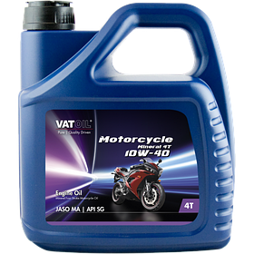 Мотоциклетне масло 10W-40 мінералка Vatoil Motorcycle 4Tmineral 10W40 / 4л. від KROON OIL