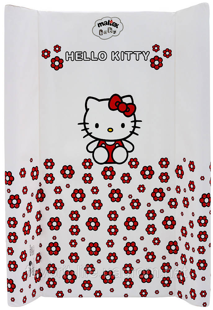 Пеленальный матрас Maltex мягкий 50х80 см hello kitty, белый (30347) - фото 1 - id-p344170772