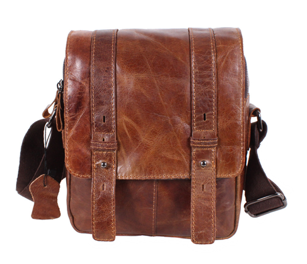 Чоловіча шкіряна сумка Dovhani BR15405 Руда