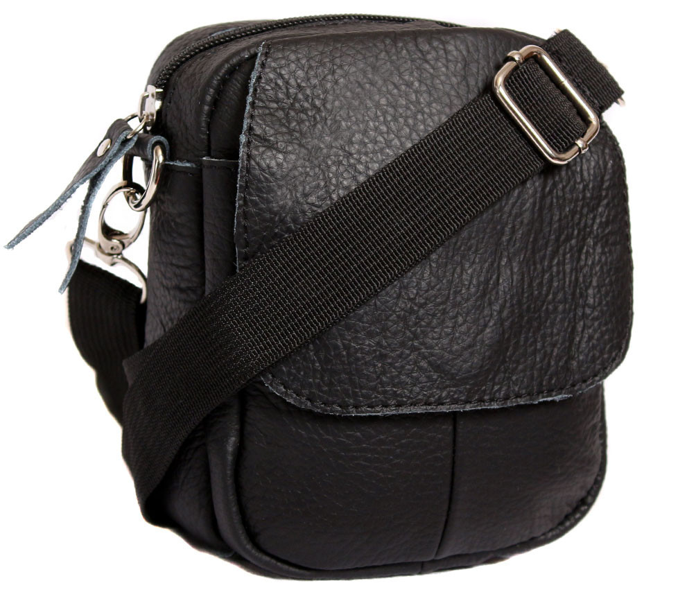 Чоловіча шкіряна сумка Dovhani BL30015653 Чорна