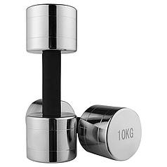 Фитнес гантель хромированная 10кг с неопреновой защитой на ручке 1шт.