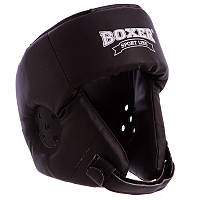 Шолом боксерський відкритий зі шкірозамінника BOXER 2028 (розміри M-L)