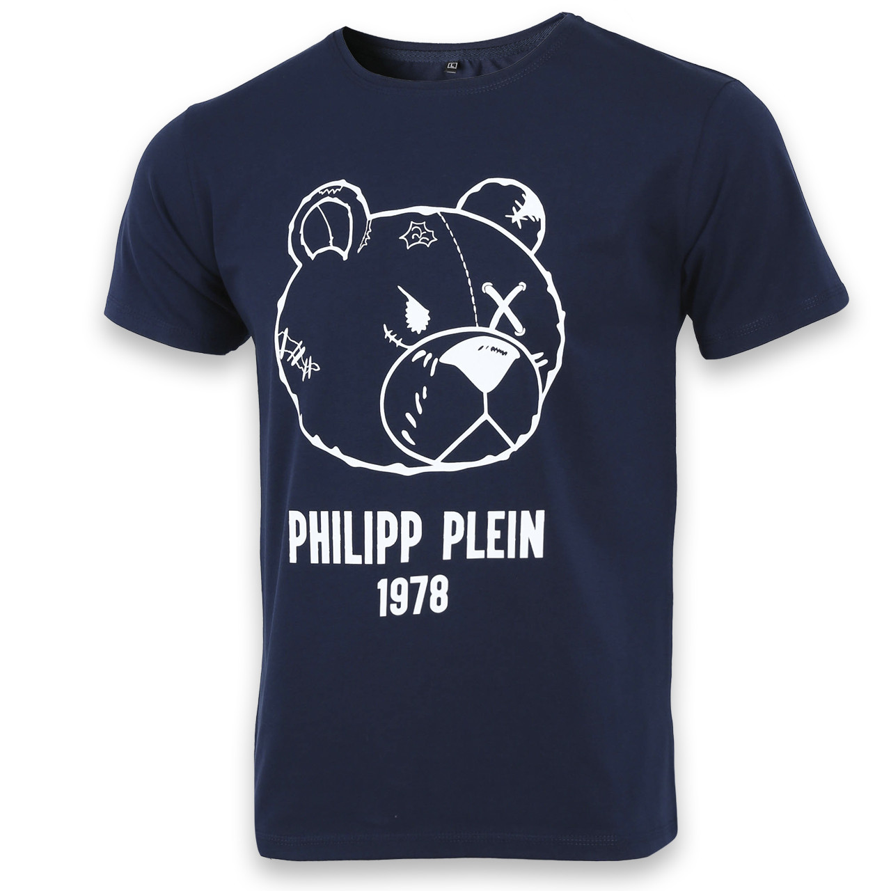 Футболка чоловіча т синя PHILIPP PLEIN з принтом "МІШКА" Ф-10 DBLU S(Р) 19-623-020, фото 1