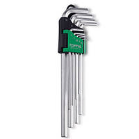 Набір шестигранників Г-обр. TOPTUL 1,5-10 мм 9ед. супердовгих GAAL0912 ORG