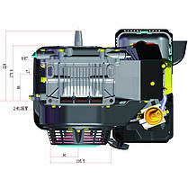 Двигун бензиновий Lifan KP460E (20 л.с., електростартер, вал 25 мм, шпонка, котушка 18 А), фото 3