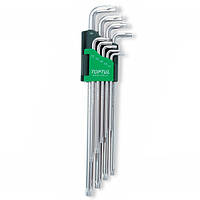 Г-подібні ключі TORX TOPTUL T10-T50 9ед. супердовгі GAAL0923 ORG