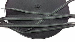 Тесьма Стрічка Репс 10мм чорний+1п хакі бобіна 50м