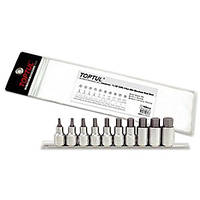 Набір головок-біт шестигранників дюймових TOPTUL 12 од. GAAQ1208 ORG