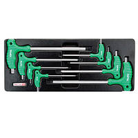 Набір ключів TORX з ручкою L-обр. (у ложементі) TOPTUL GAAT0804 ORG