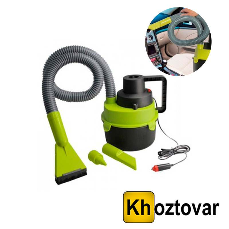 Автомобільний пилосос Black Wet&Dry Auto Vacuum Cleaner ⁇ Автопилосос, фото 1