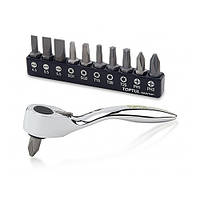 Набір біти + тріскачка TOPTUL 1/4" 12 од. GAAR1201 ORG