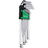 Набір шестигранників дюймових із кулею TOPTUL 1/16"-3/8" 9ед. GBAL0901 ORG