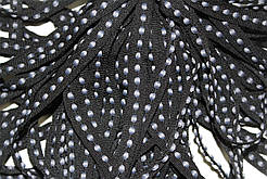 Тесьма Стрічка Репс 10мм чорний+1п сірий бобіна 50м